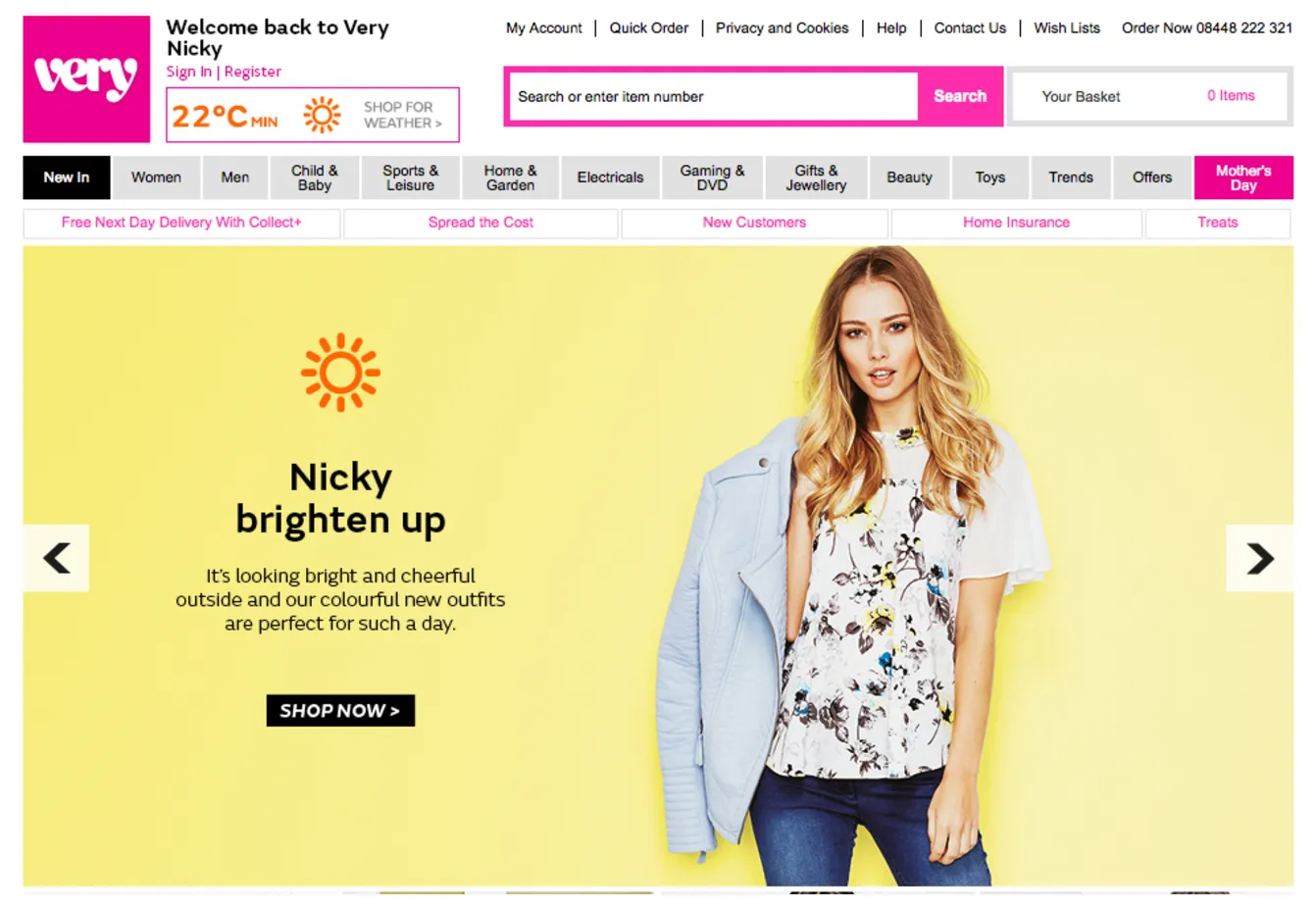 personalized homepage ecommerce