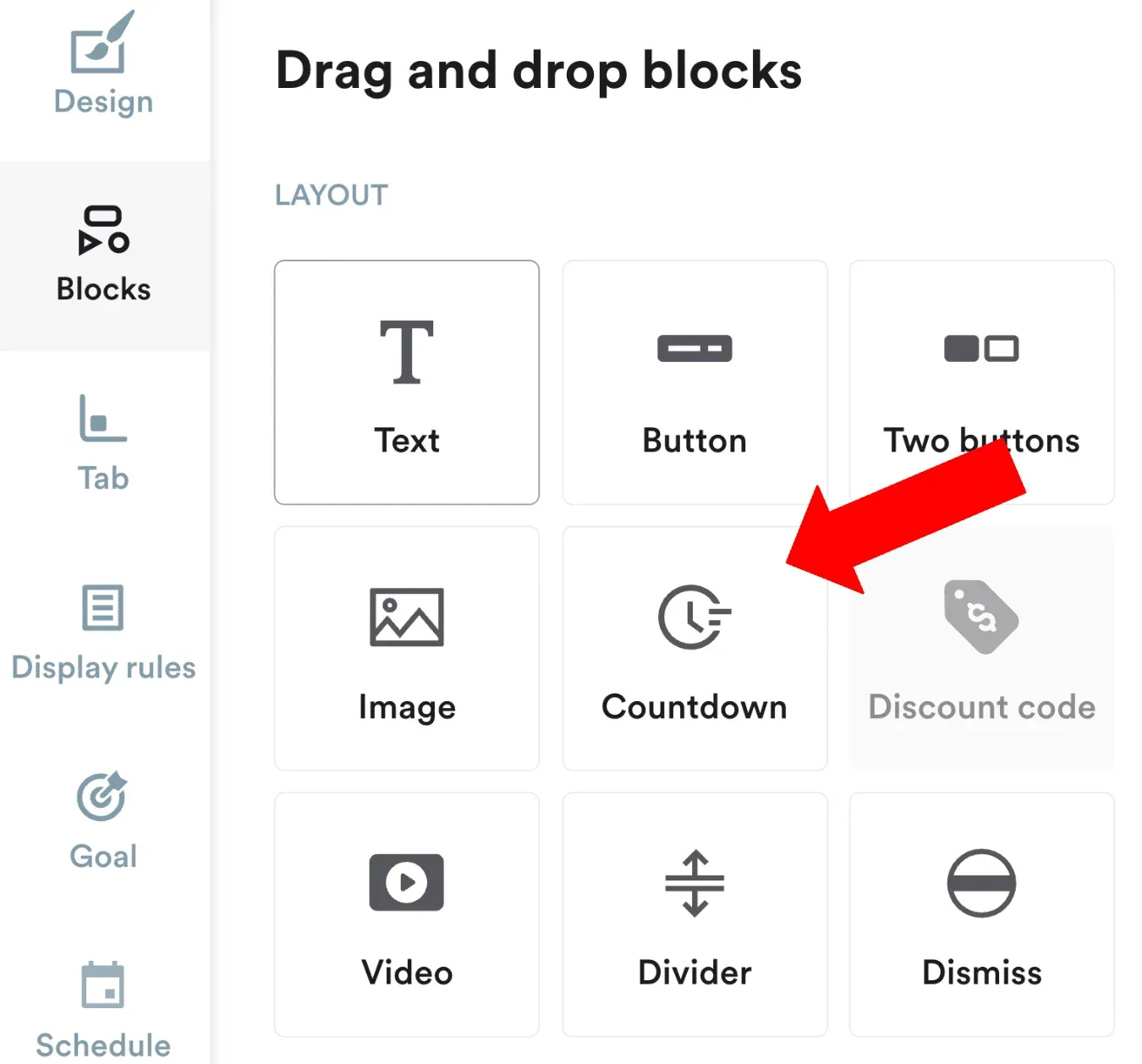 adding countdown block