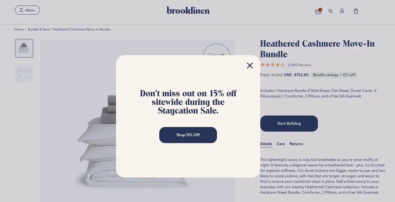 sale popup