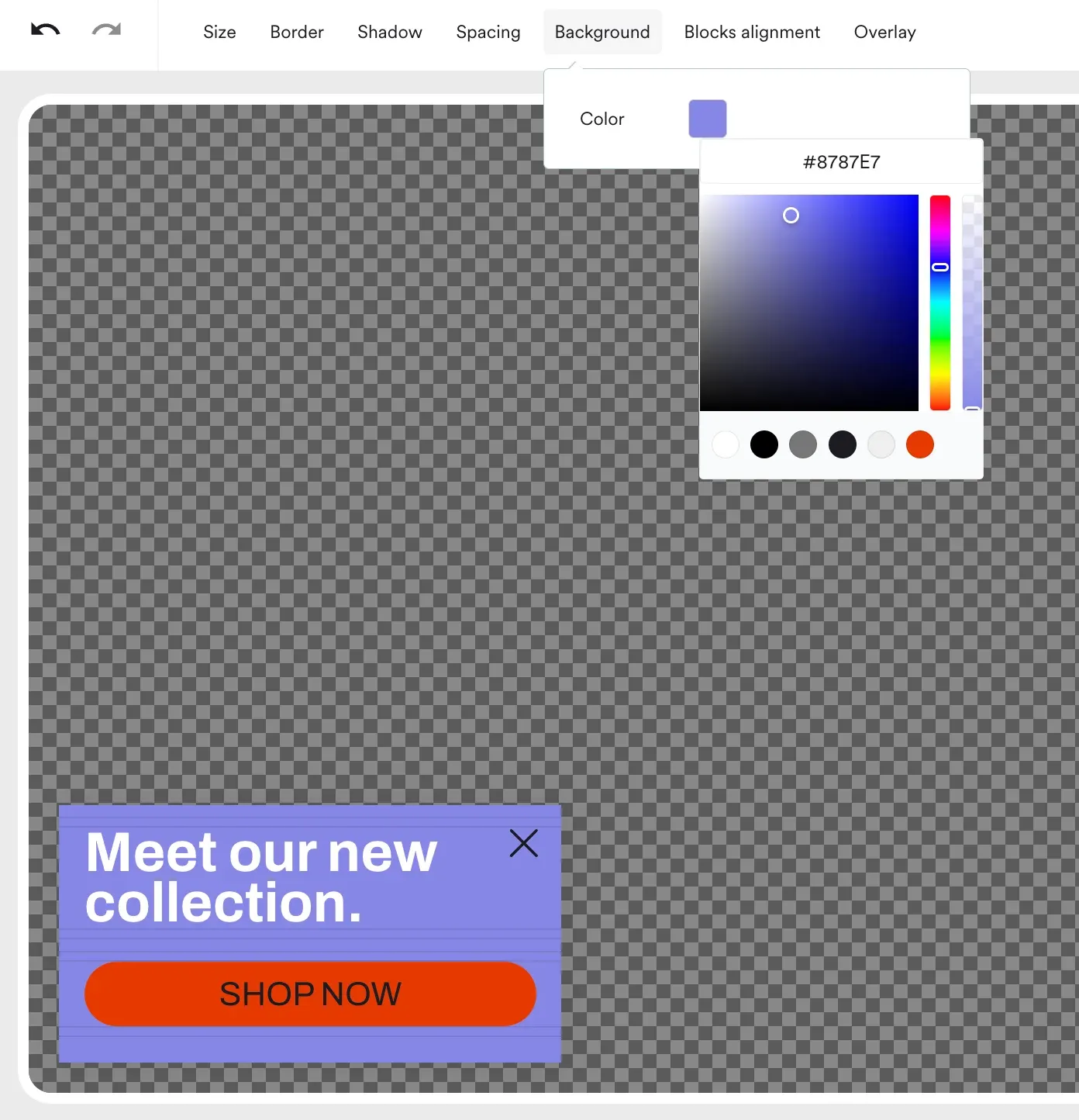 Customizing colors