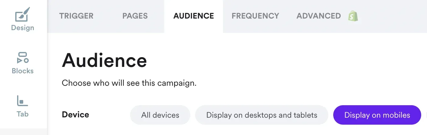 creating a mobile popup for Black Friday
