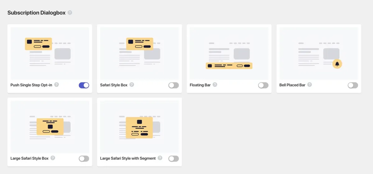PushEngage subscription dialogs