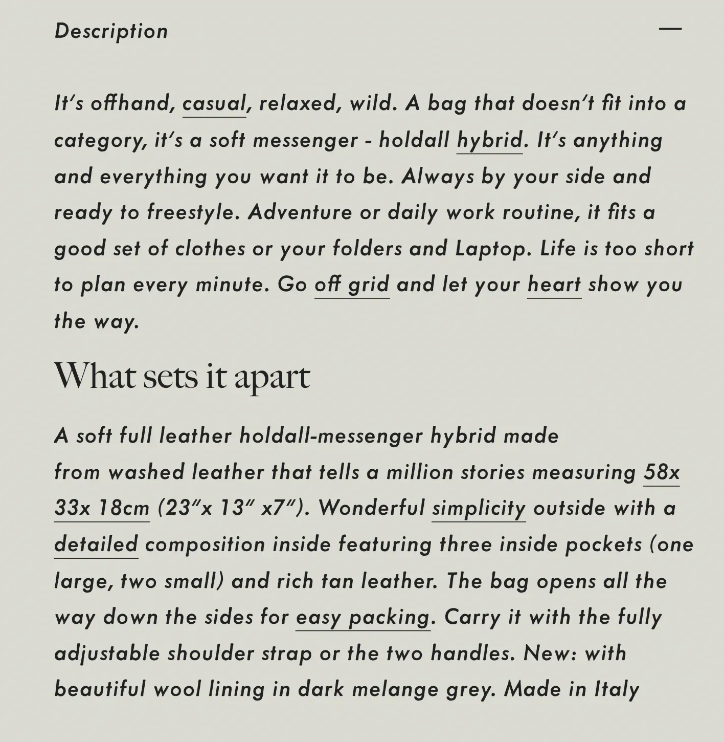 product description a great example