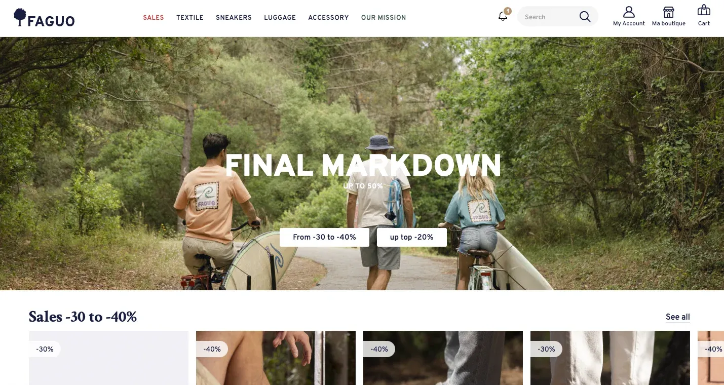 online store websites faguo