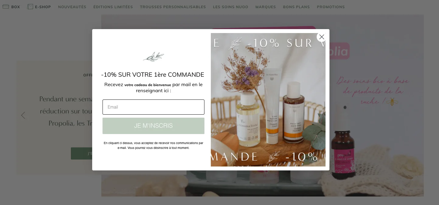 nuoo popup ad website
