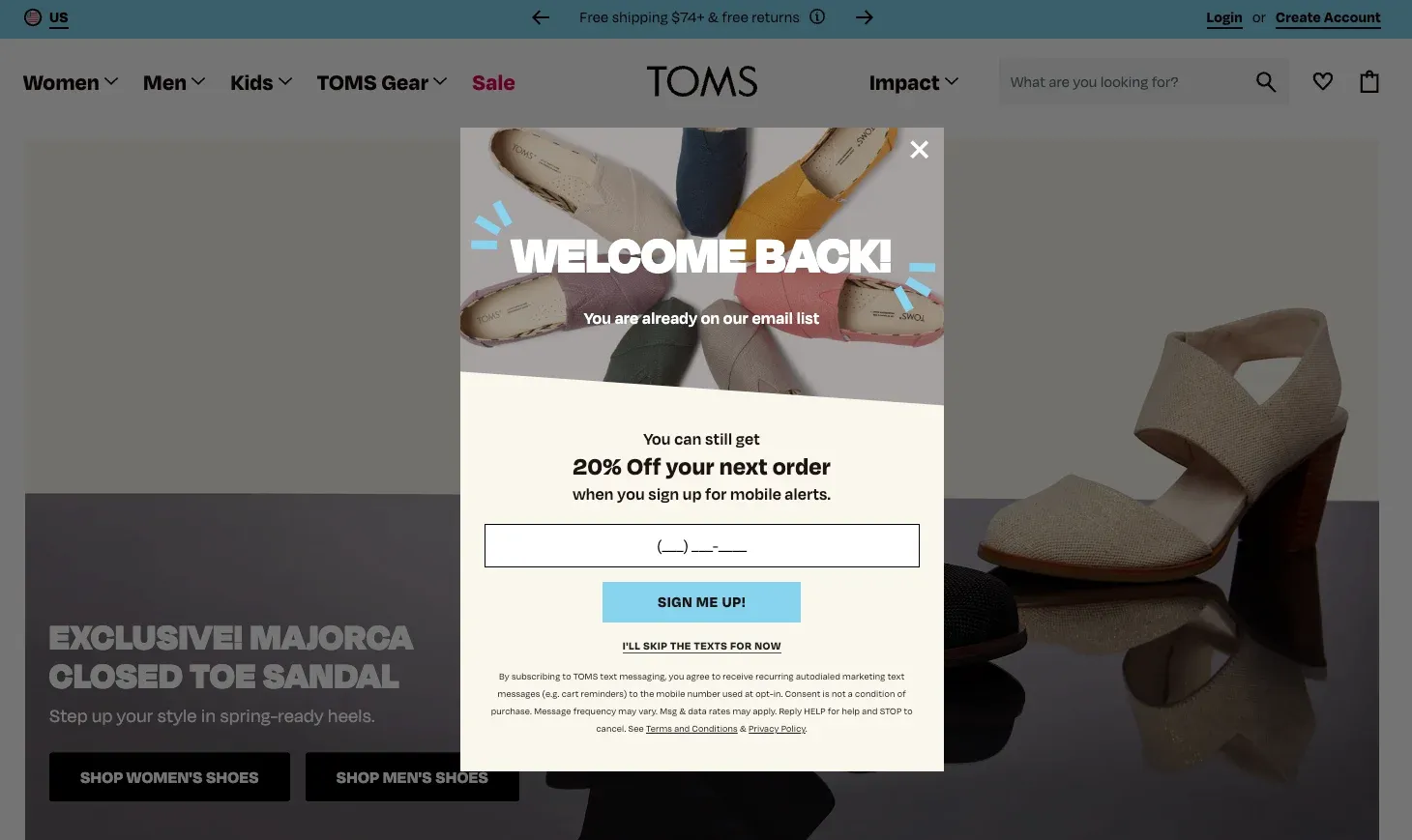 popup box toms shoes