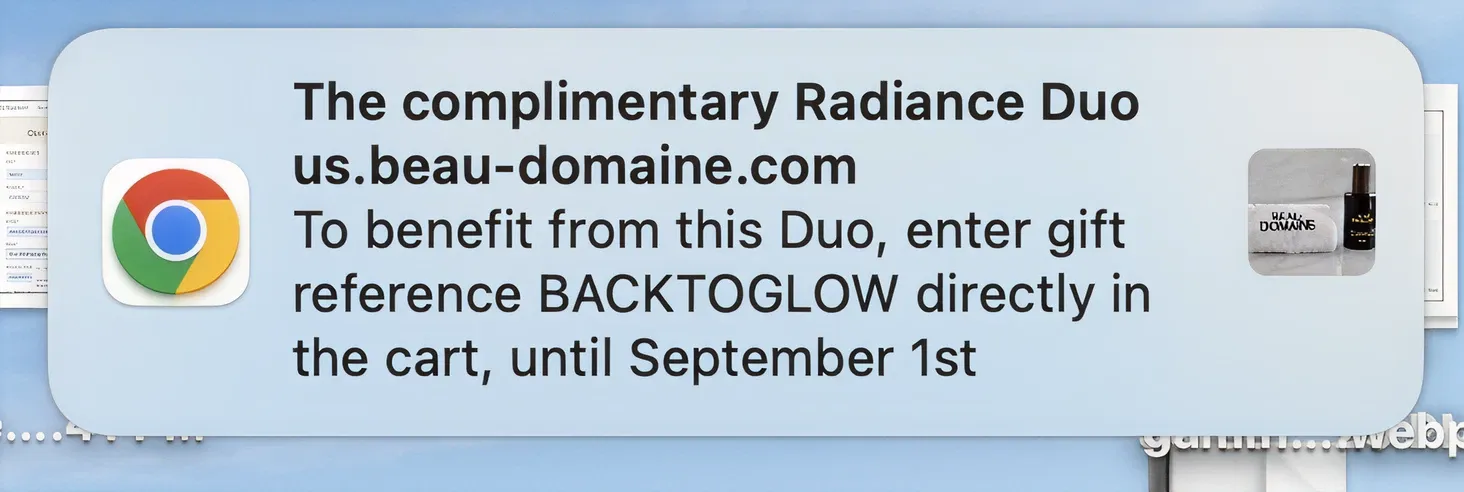 special offer in push notification