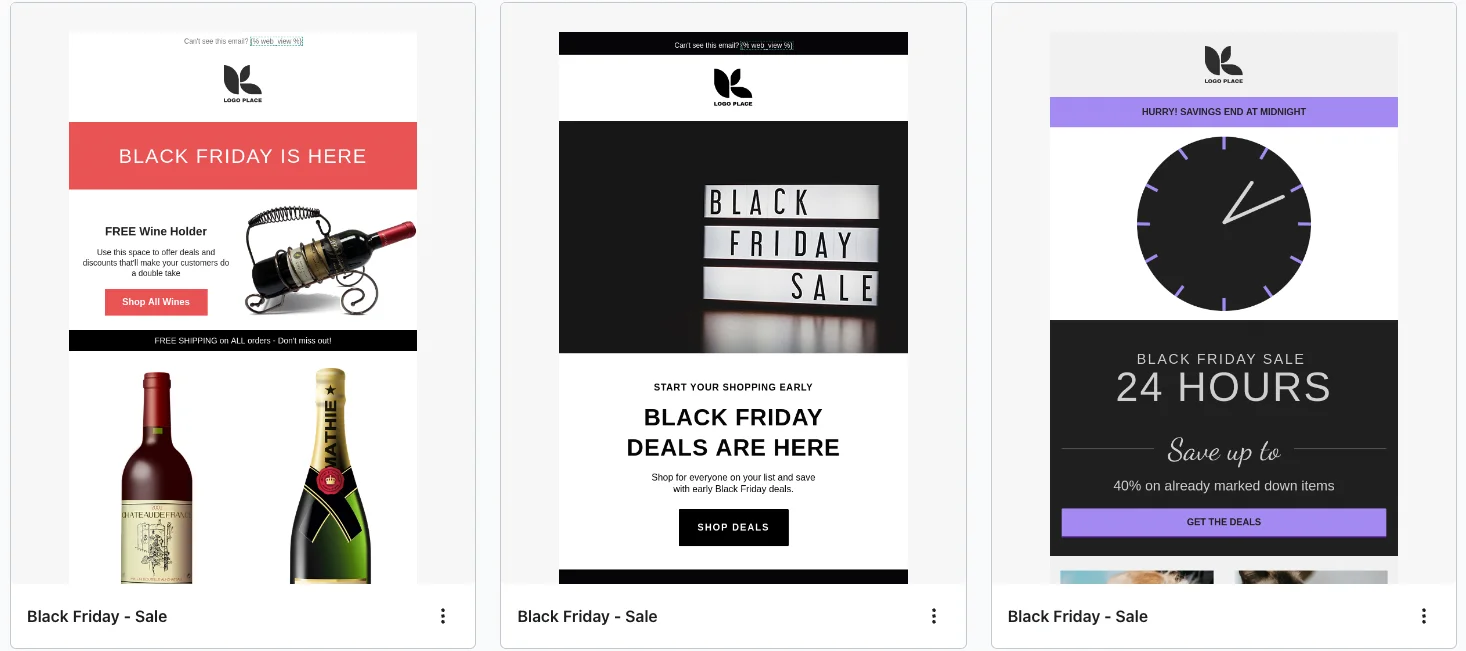 black friday email templates