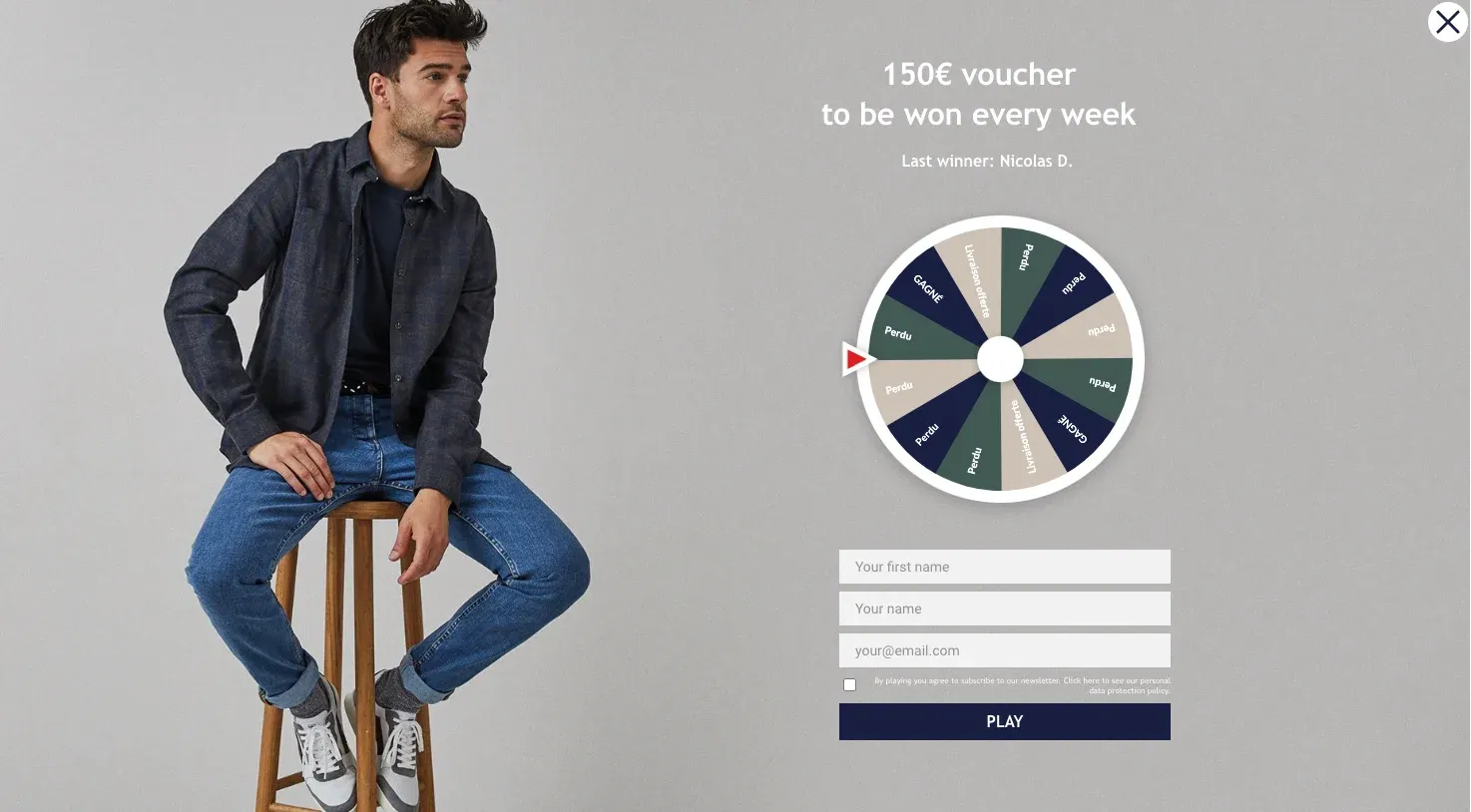 spin to win popup