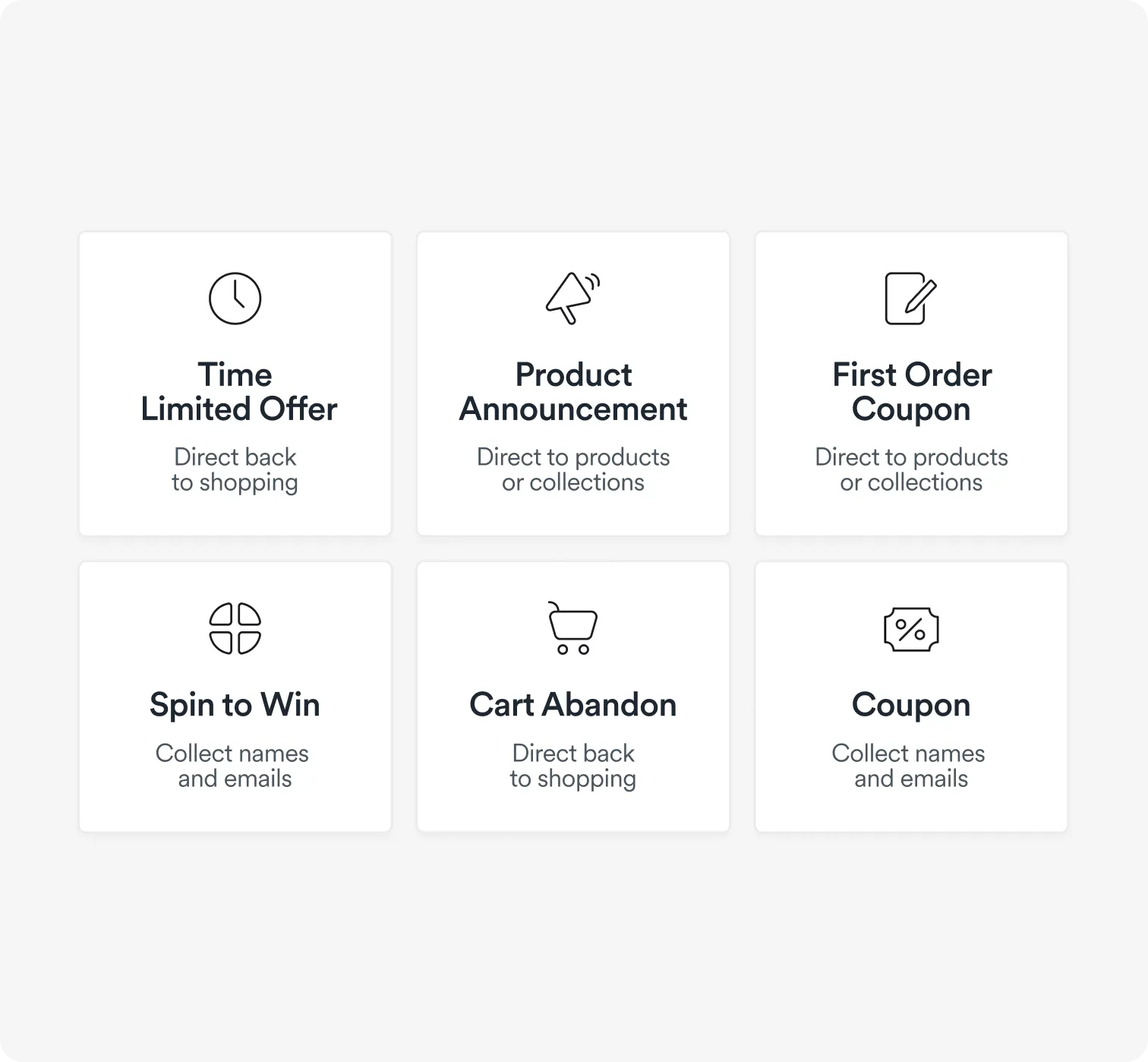 popup campaigns and goals