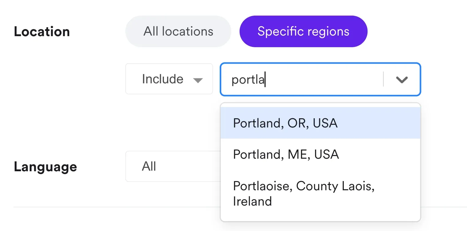 geolocation website personalization settings