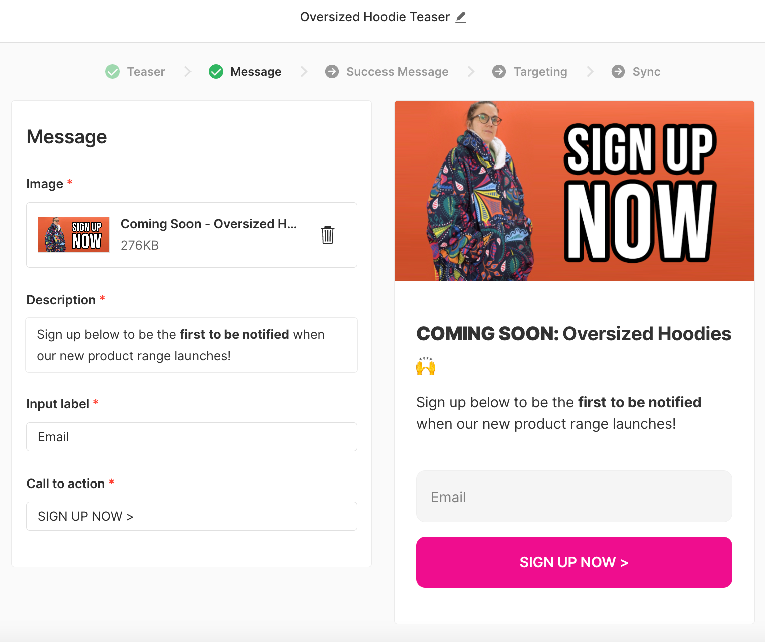 OddBalls product page notification signup form for coming soon launch