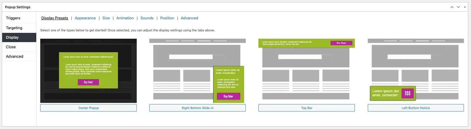 popup maker popup templates