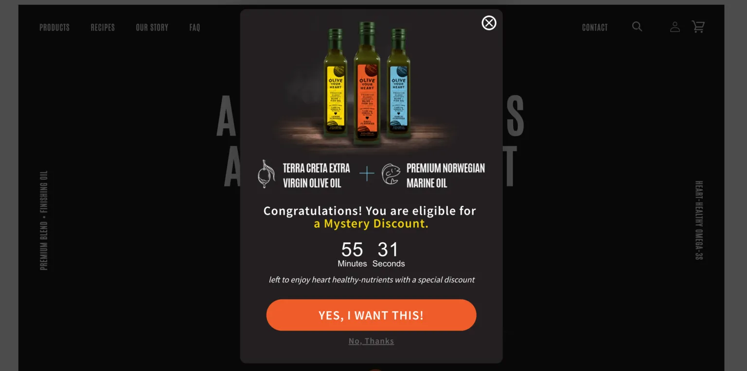 lightbox popup example discount