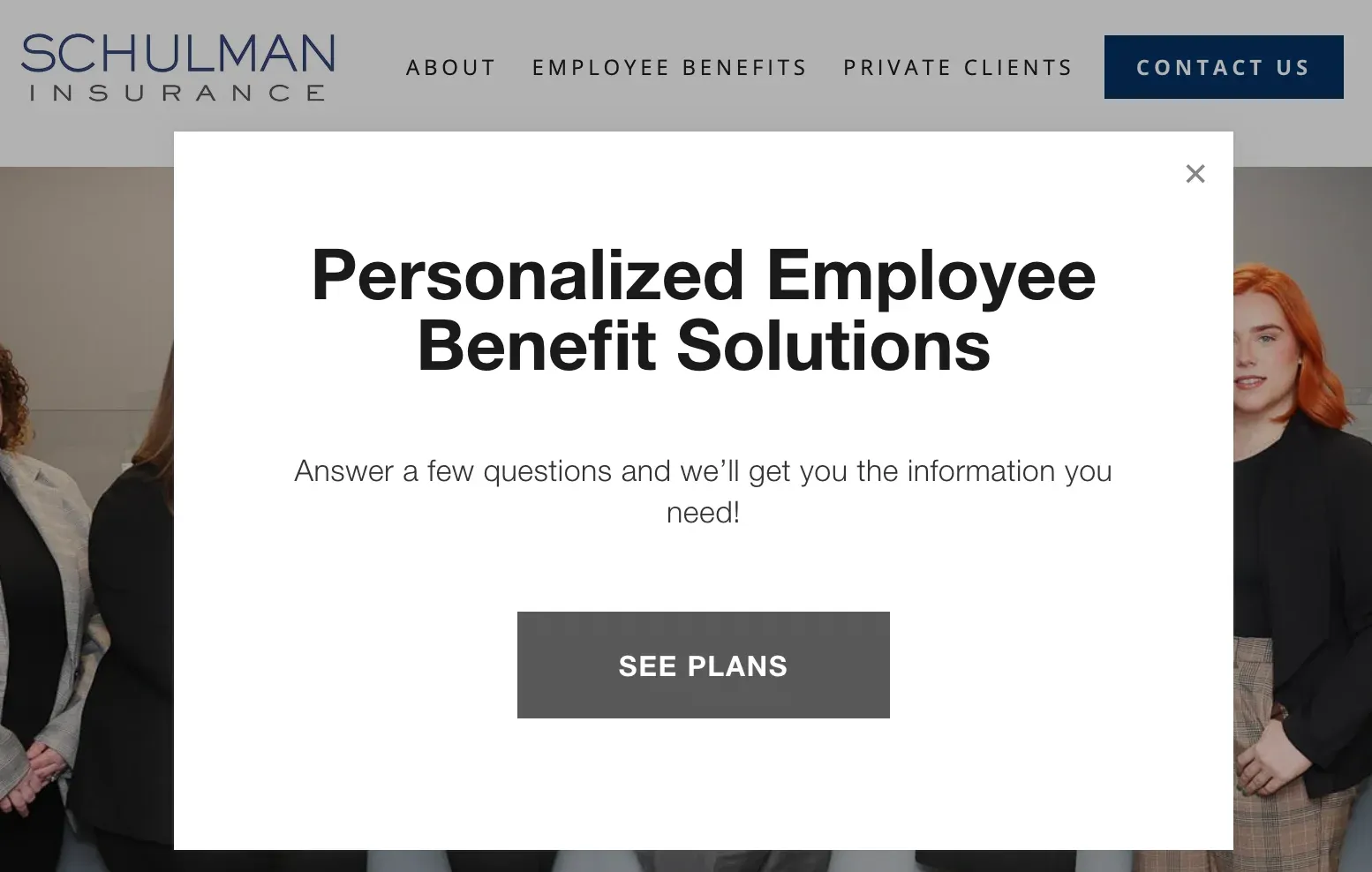 b2b popup to generate inbound leads