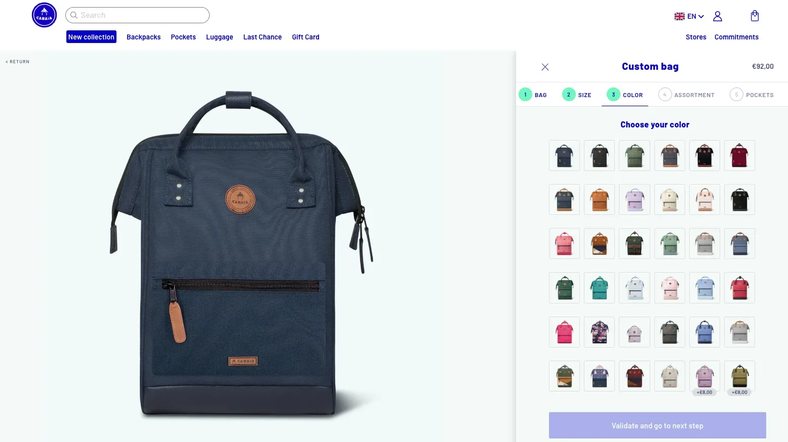 cabaiia bag customizer