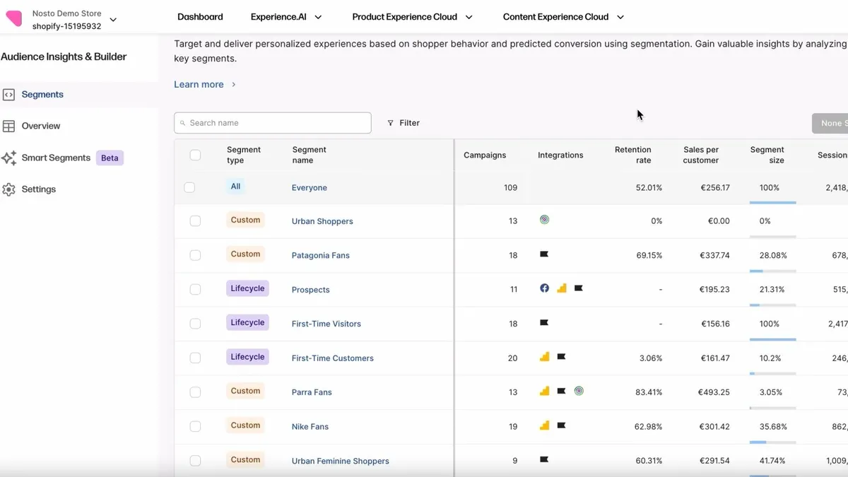 Nosto personalization platform