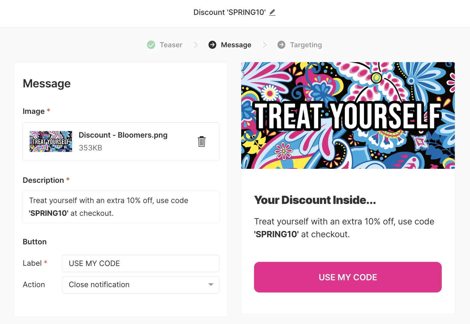 onsite notification campaign oddballs