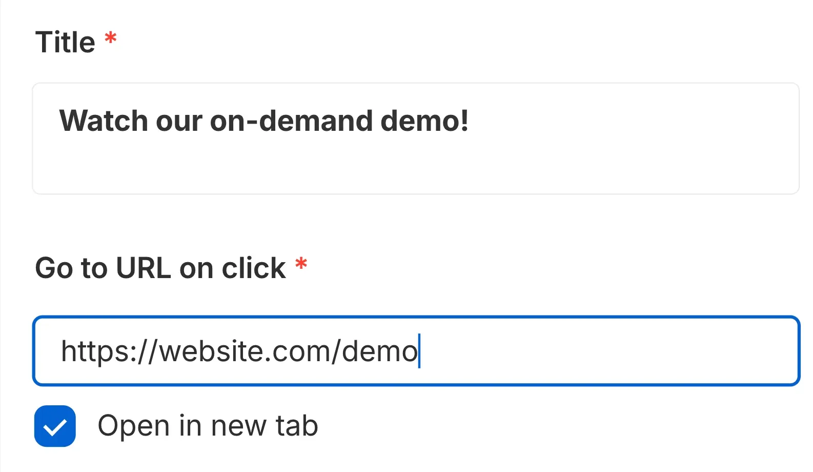 adding demo link