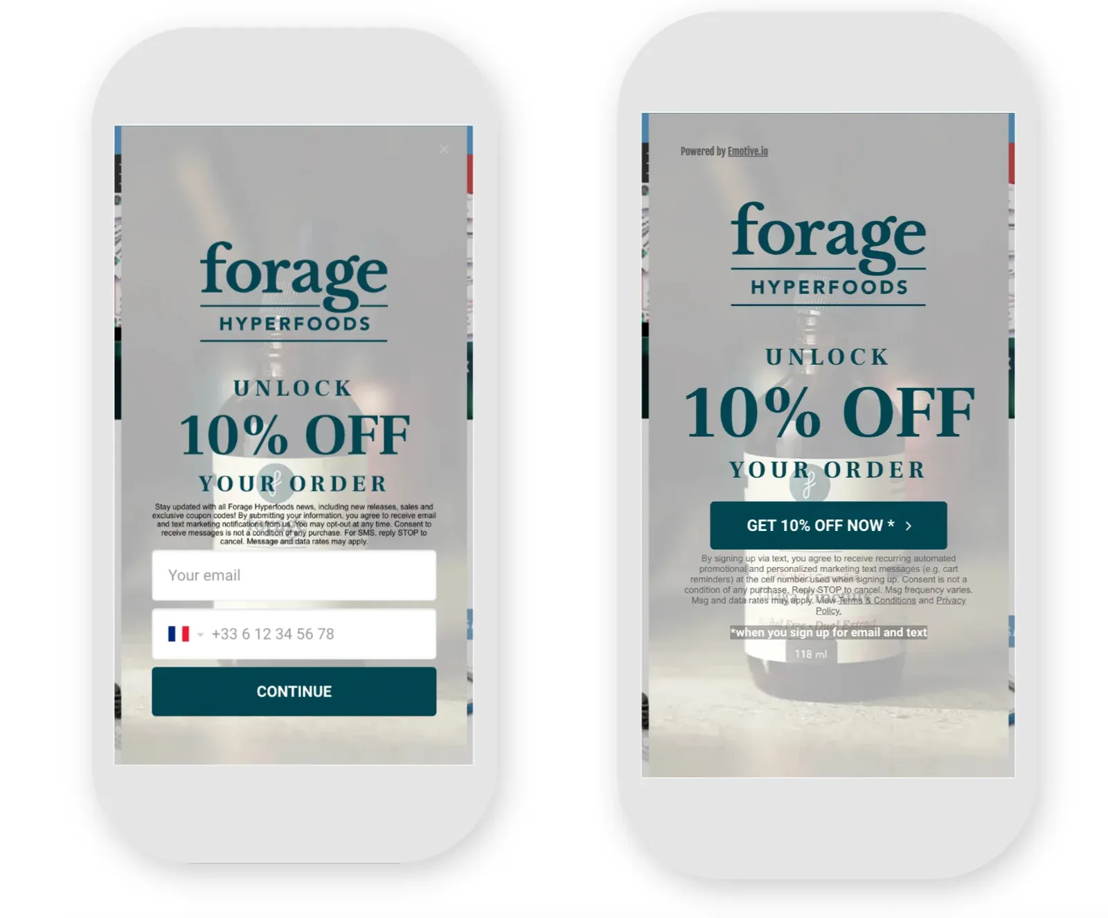 popup made with Wisepops