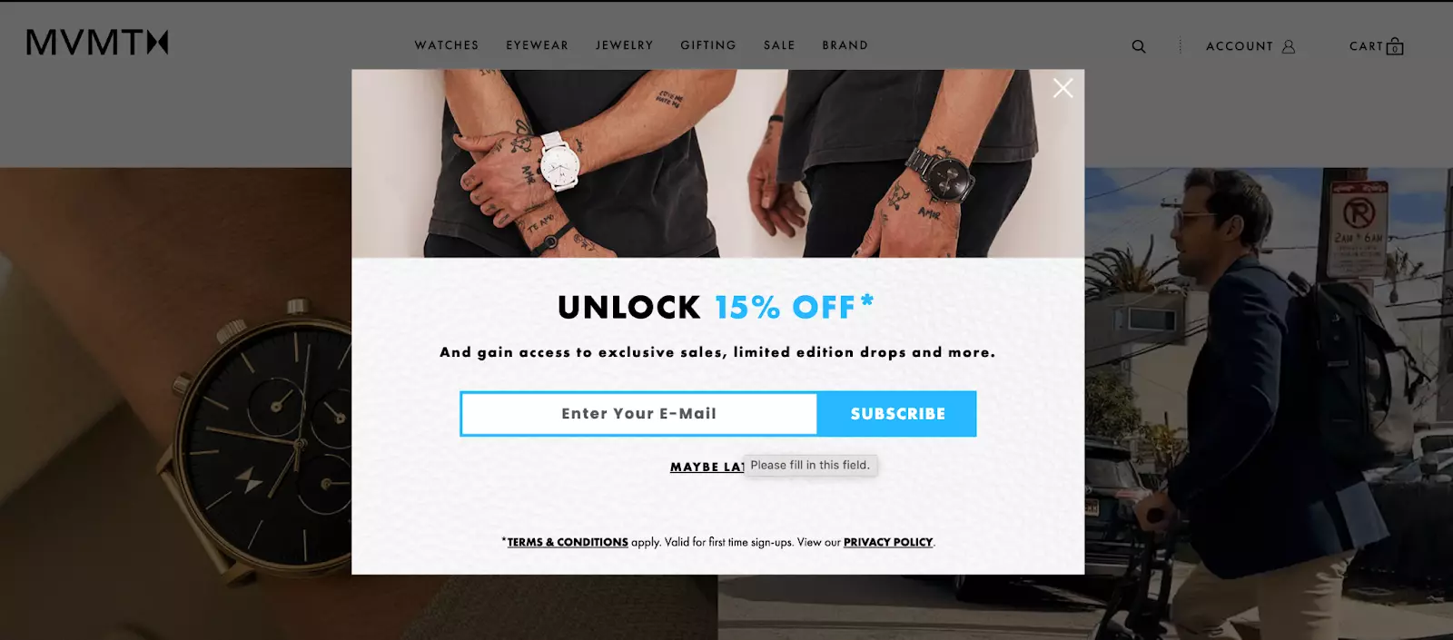email with a signup
