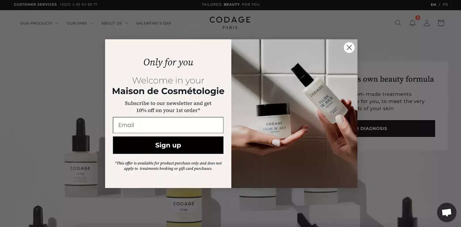 codage newsletter popup