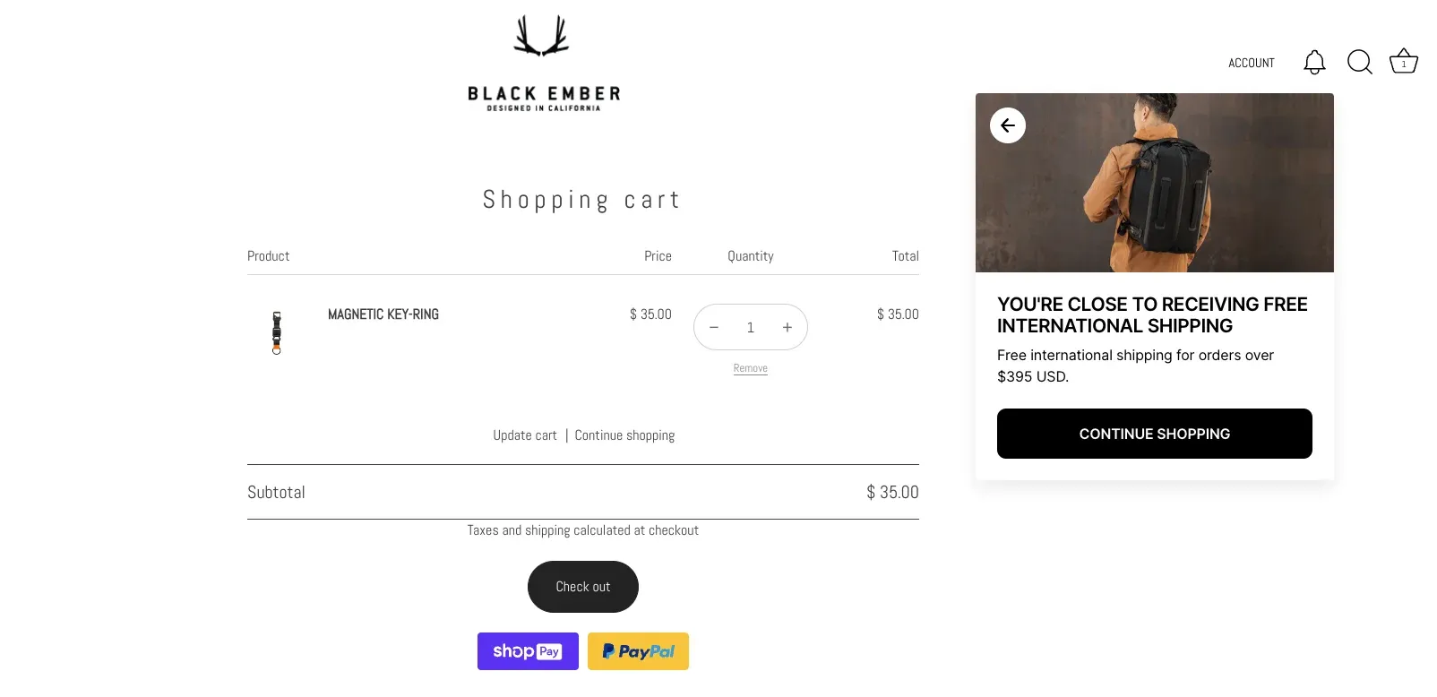 free shipping promo with onsite notifications