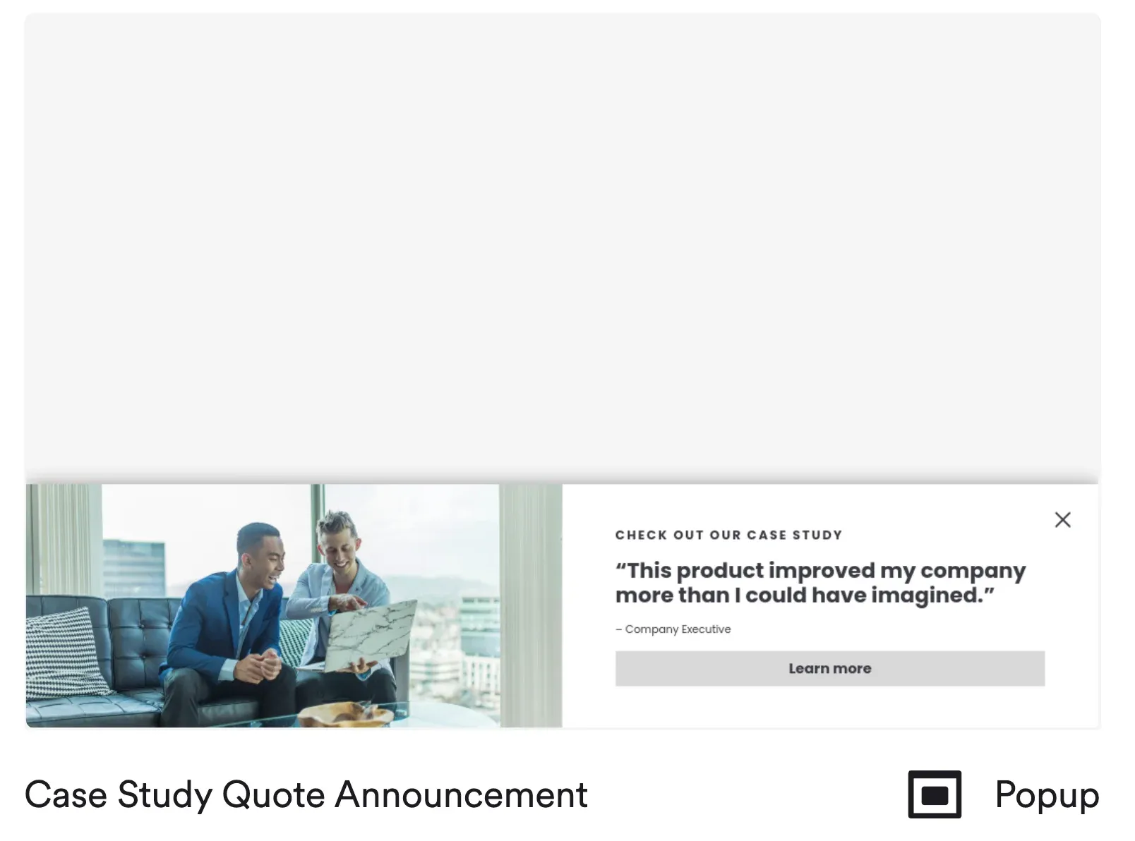 template for getting signups
