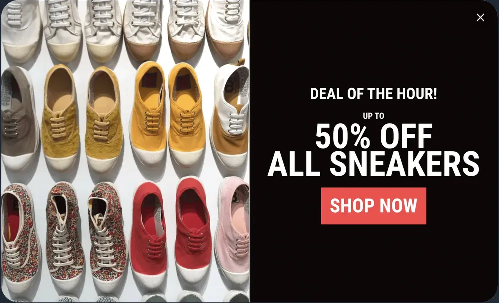Hourly sale popup