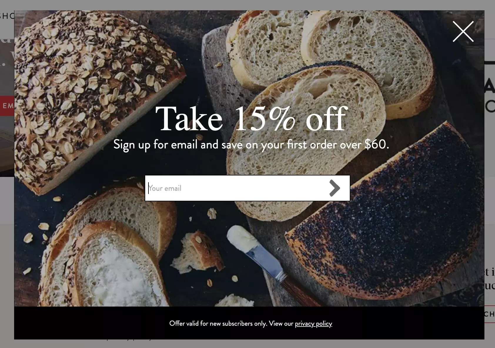 subscribe pop up example