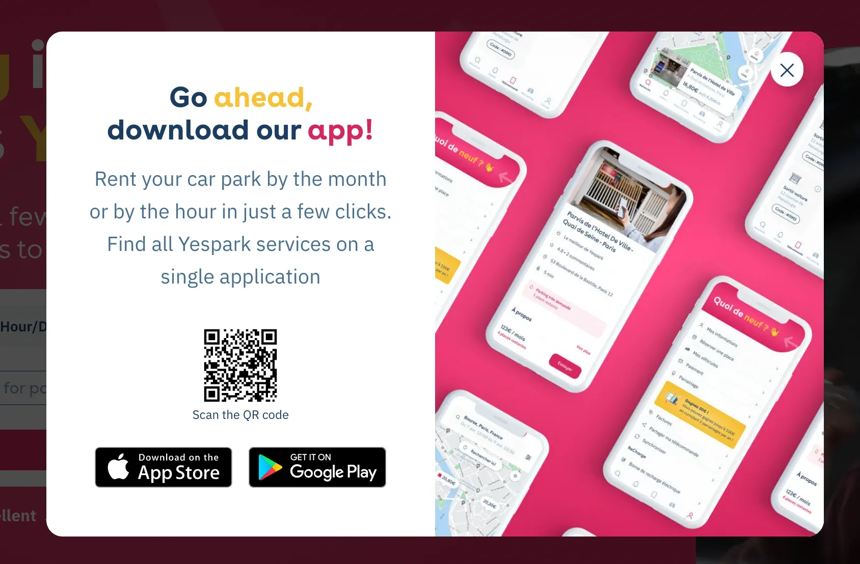 promoting b2b app via popup