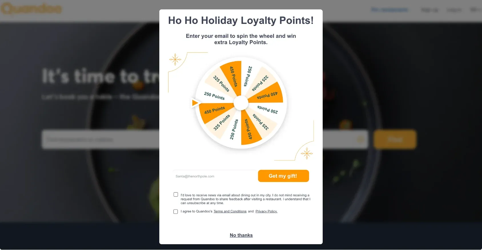 popup contest campaign