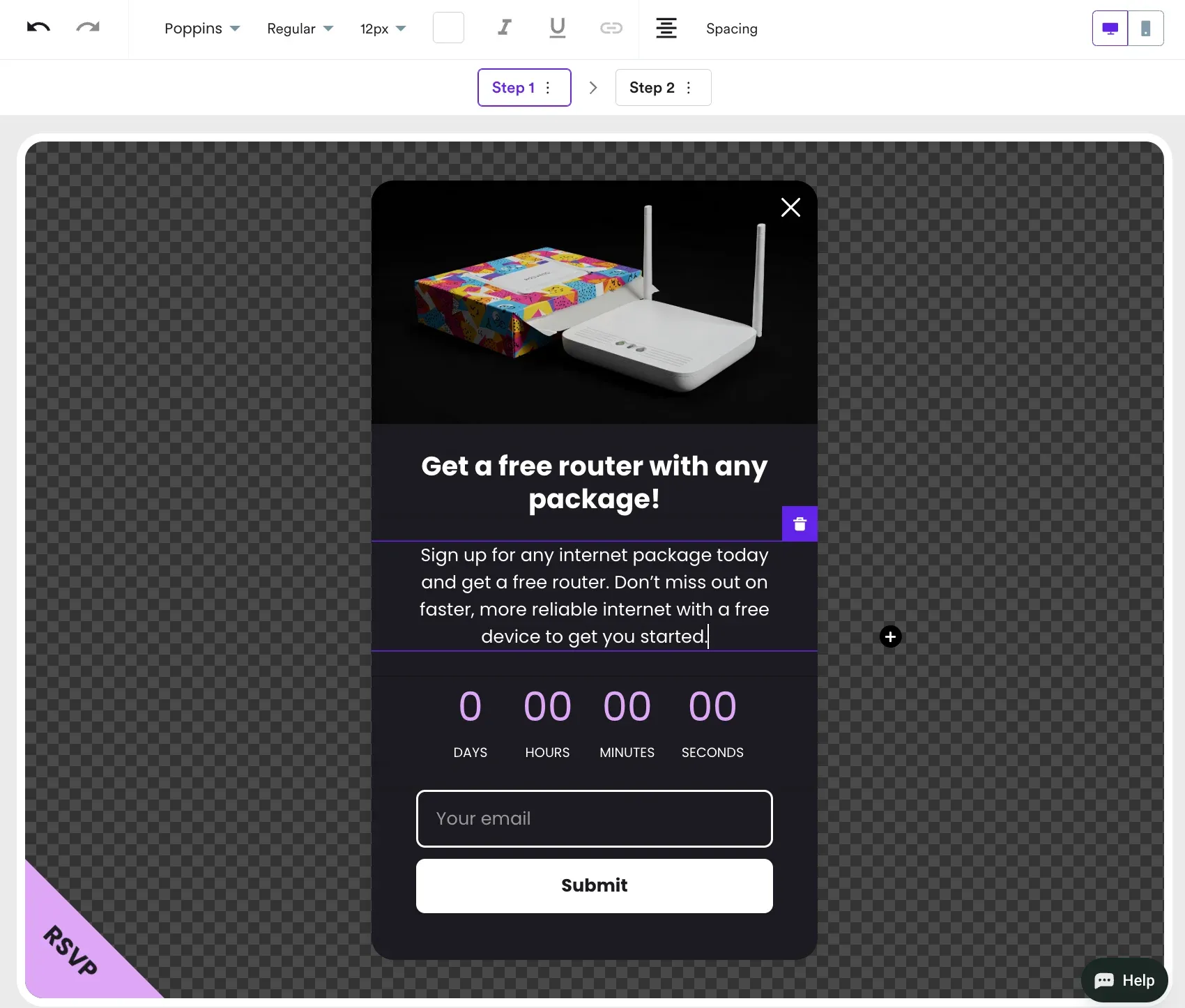 free router campaign design