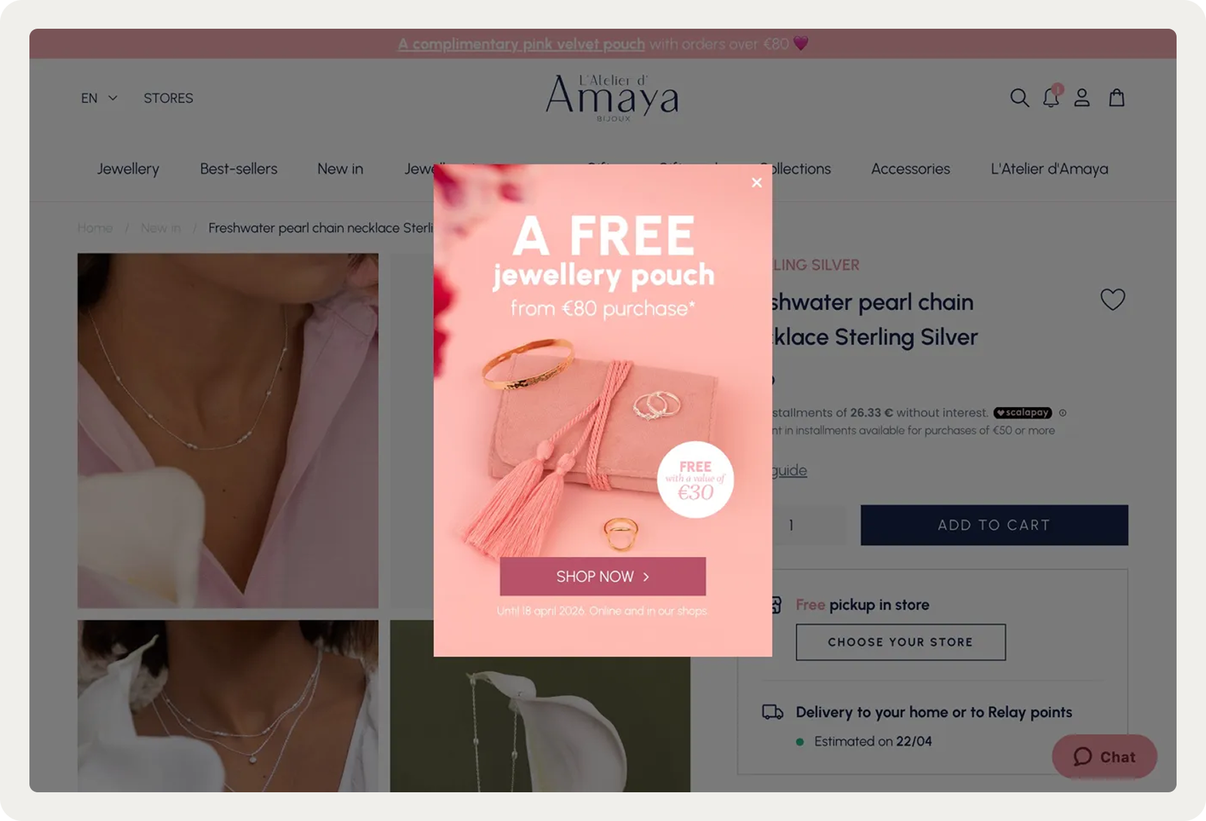 limited offer in popup