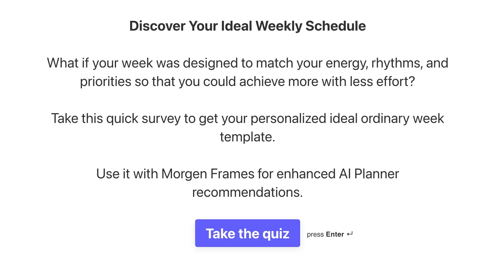 saas quiz example from morgen