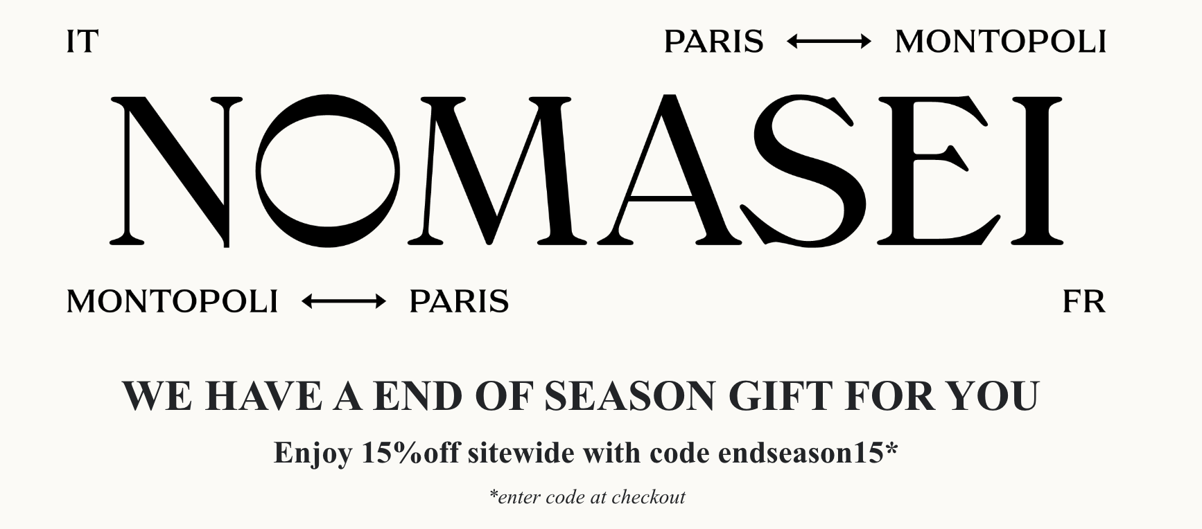 End-of-season sale promotion