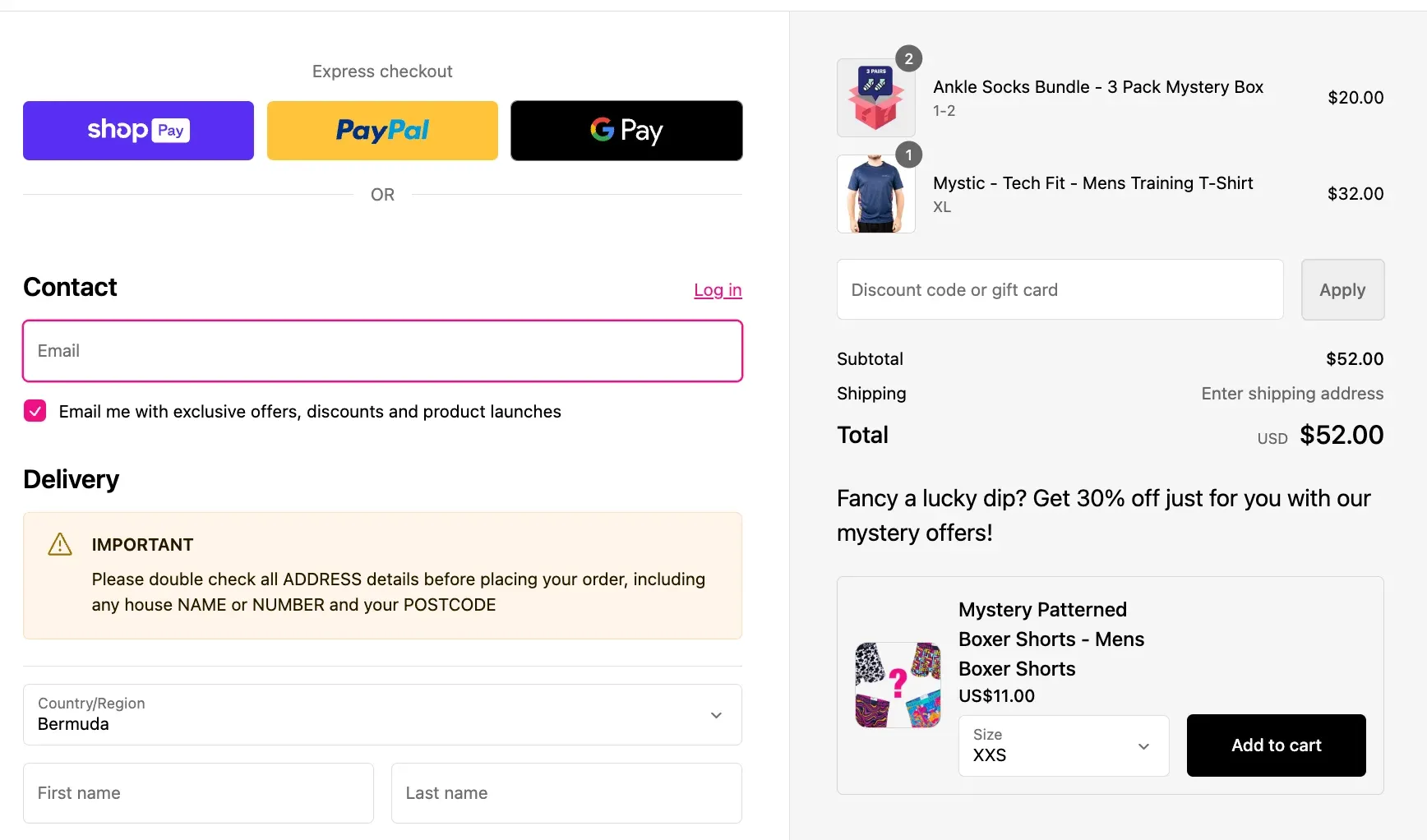 upsell on checkout
