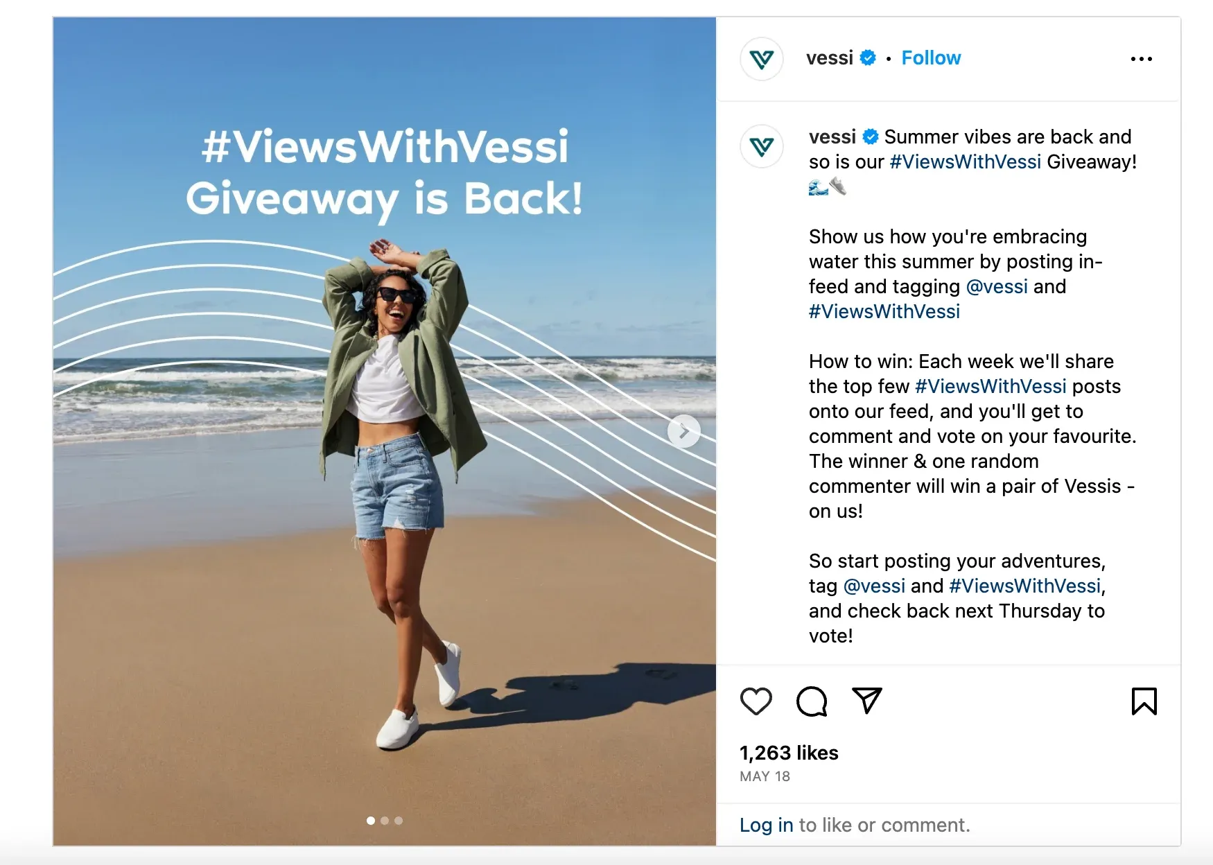 vessi giveaway example