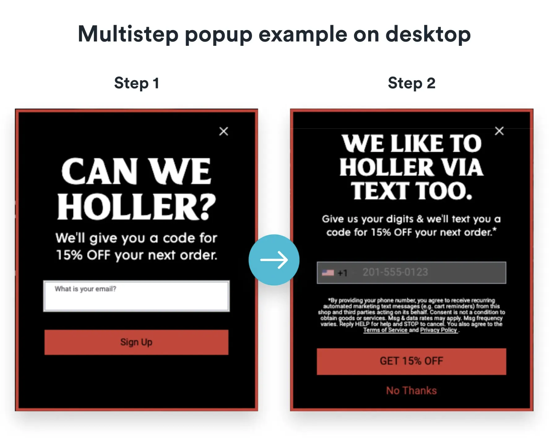 multi step popup example
