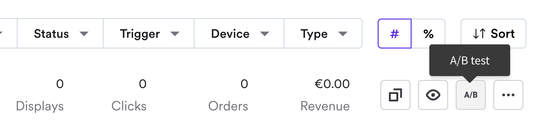 ab test for product recommendations