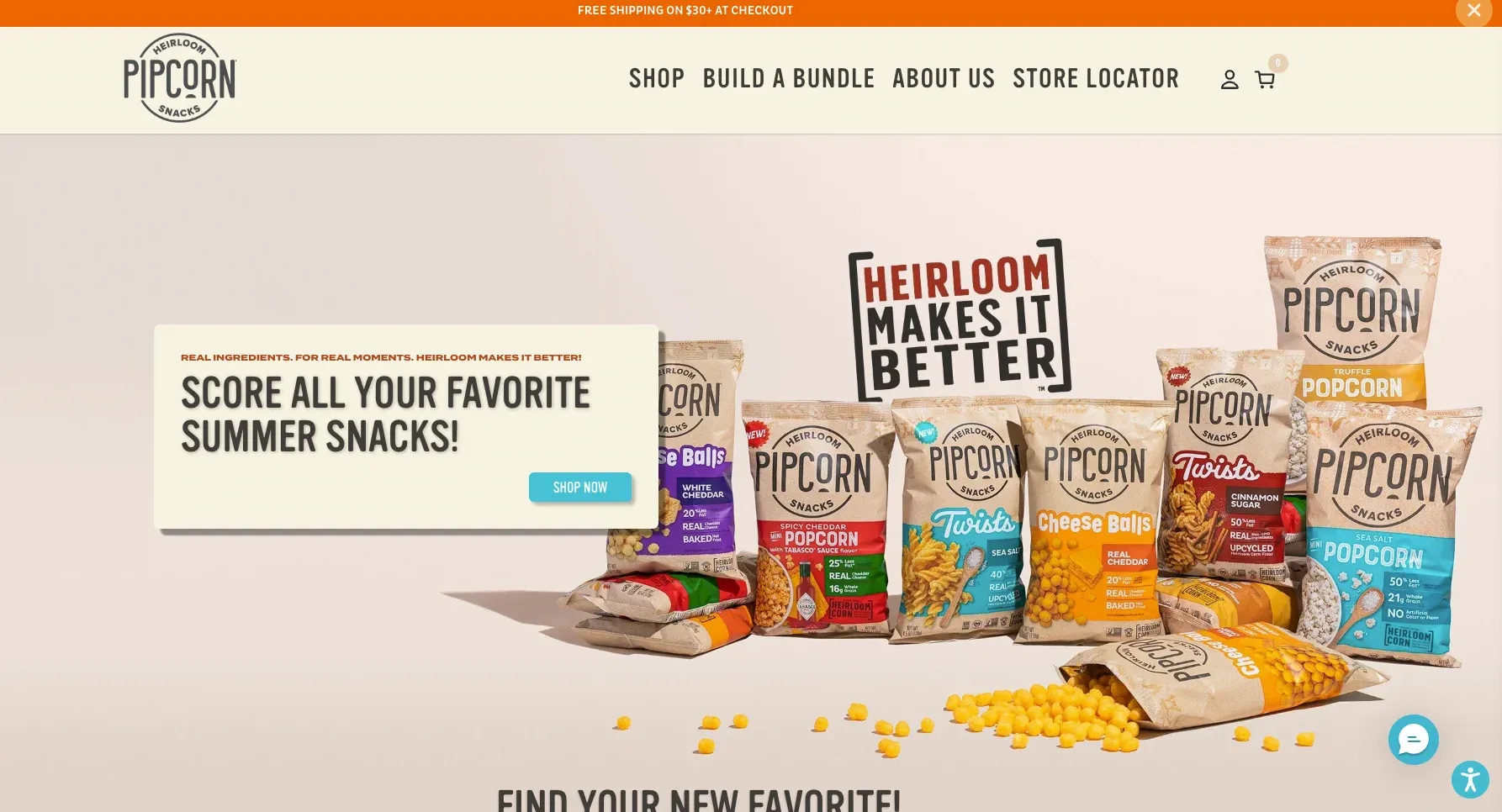 pipcorn website design store
