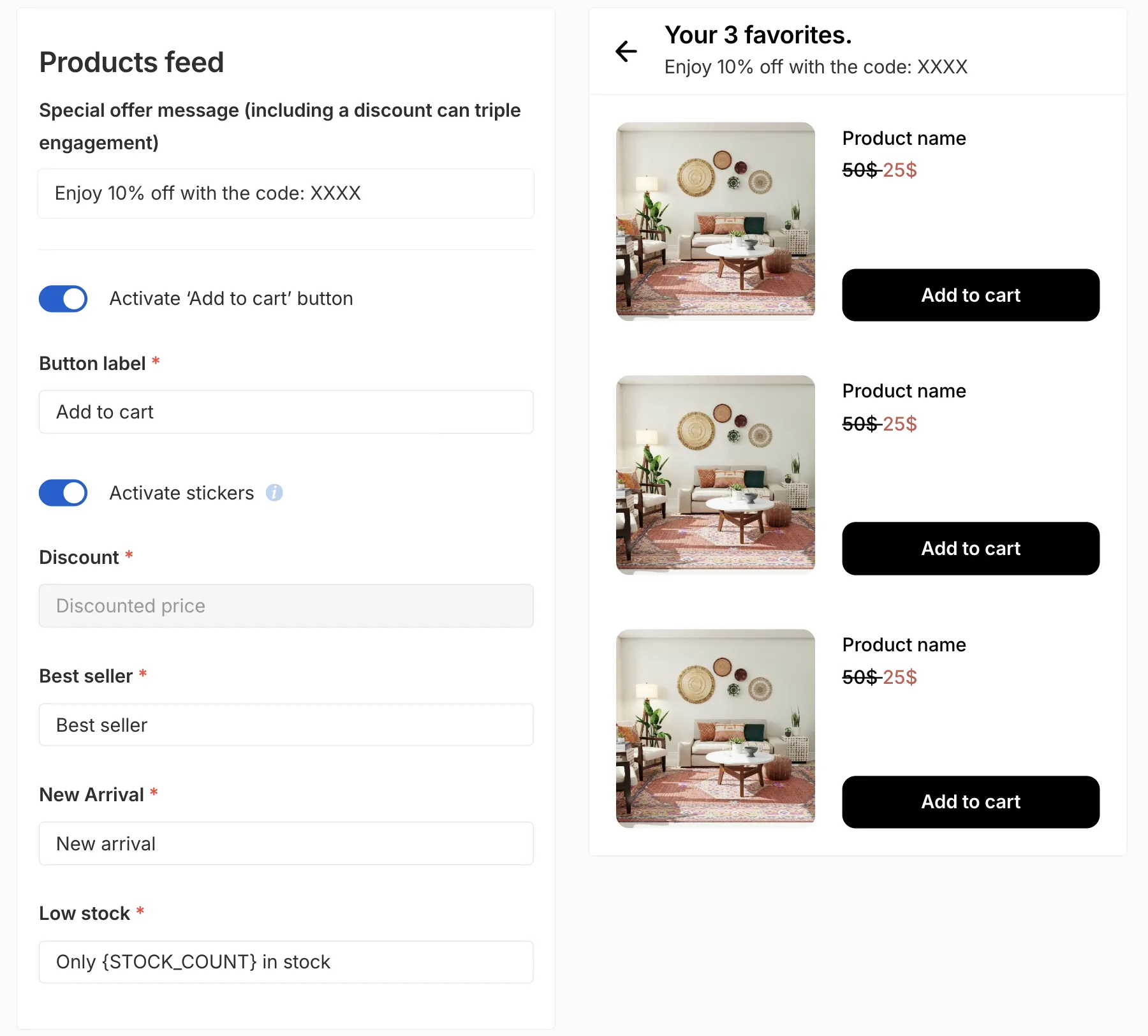 add to cart buttons