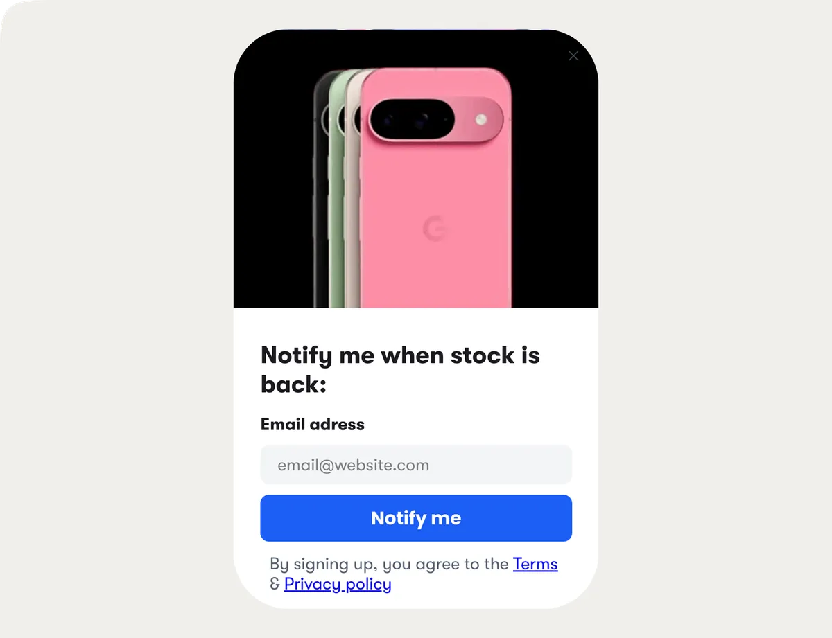 multi-step lead capture popup