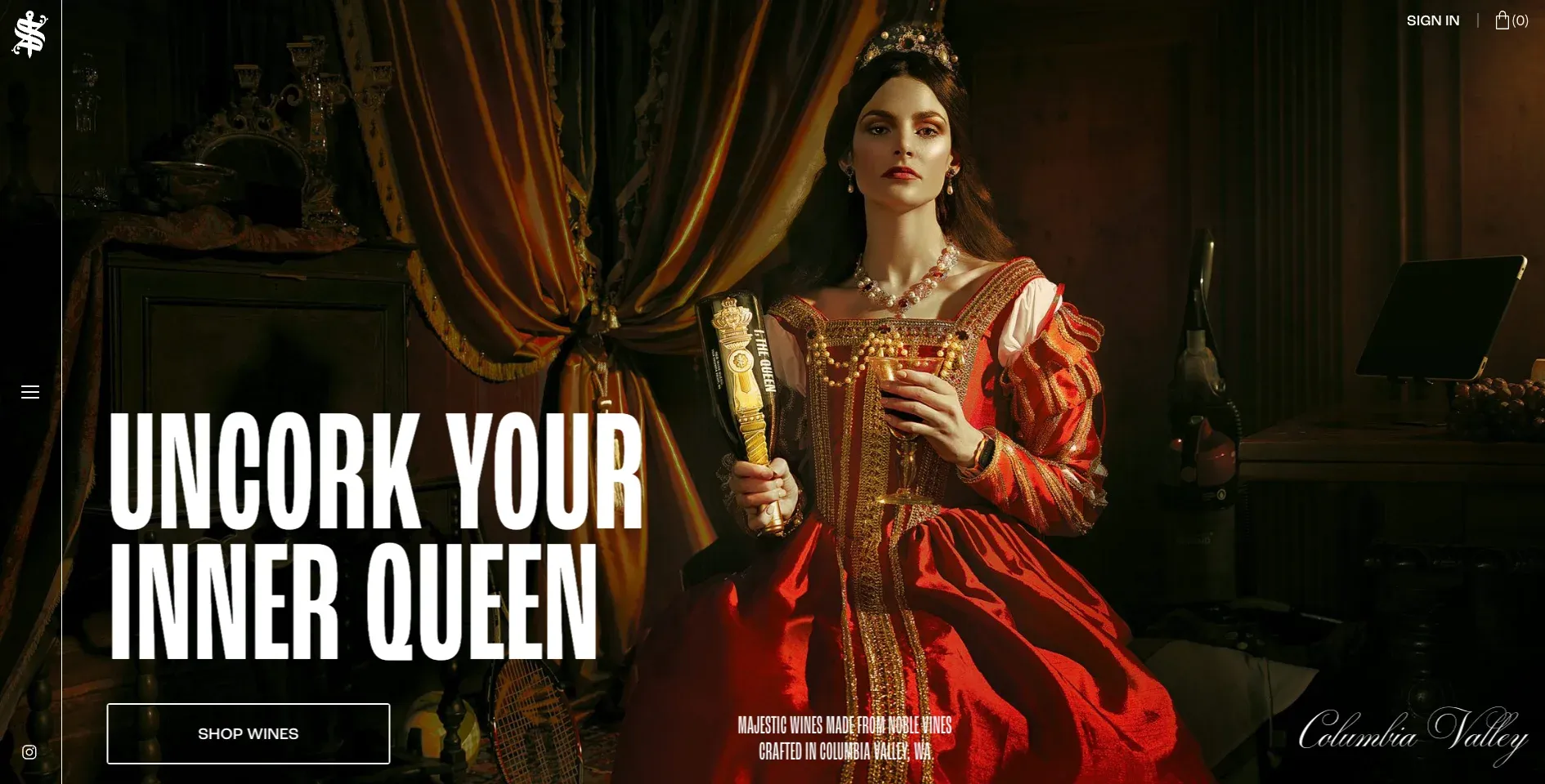 ecommerce website design scepter and sword