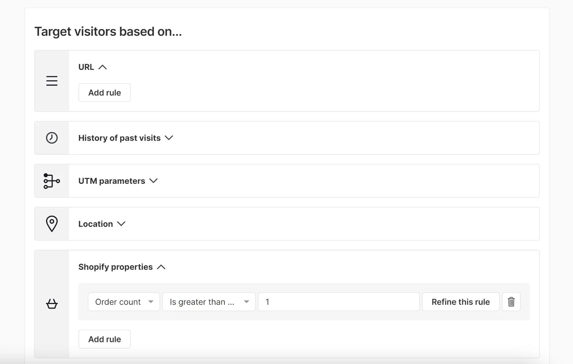 targeting onsite notifications