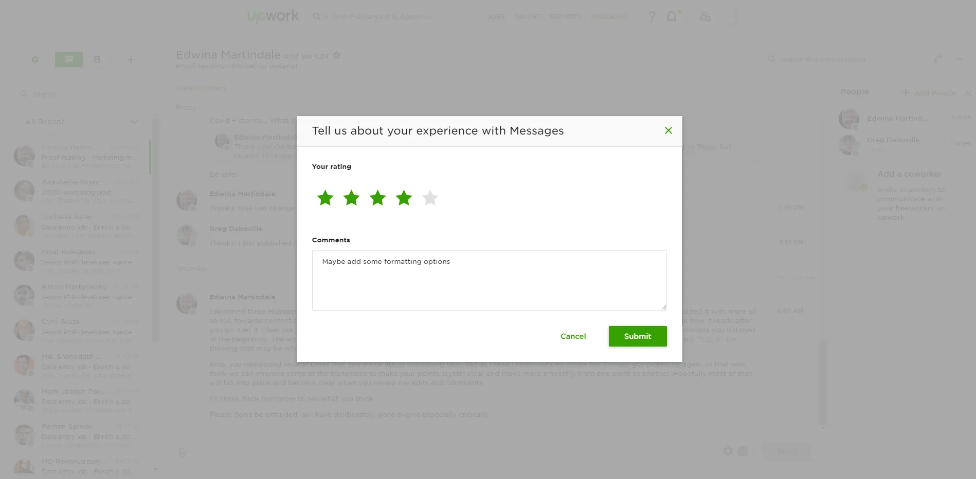 survey on a website