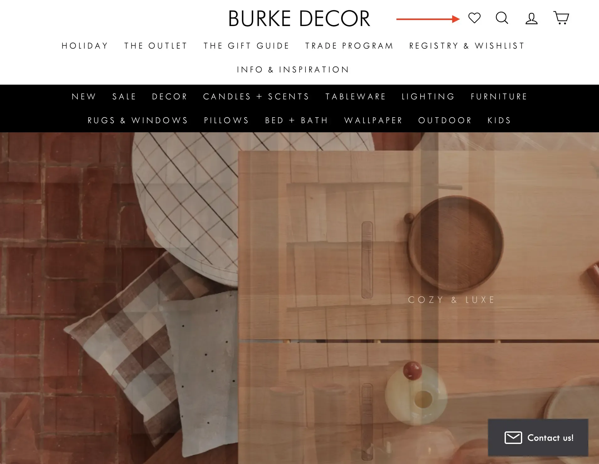 wishlist icon installed on a website