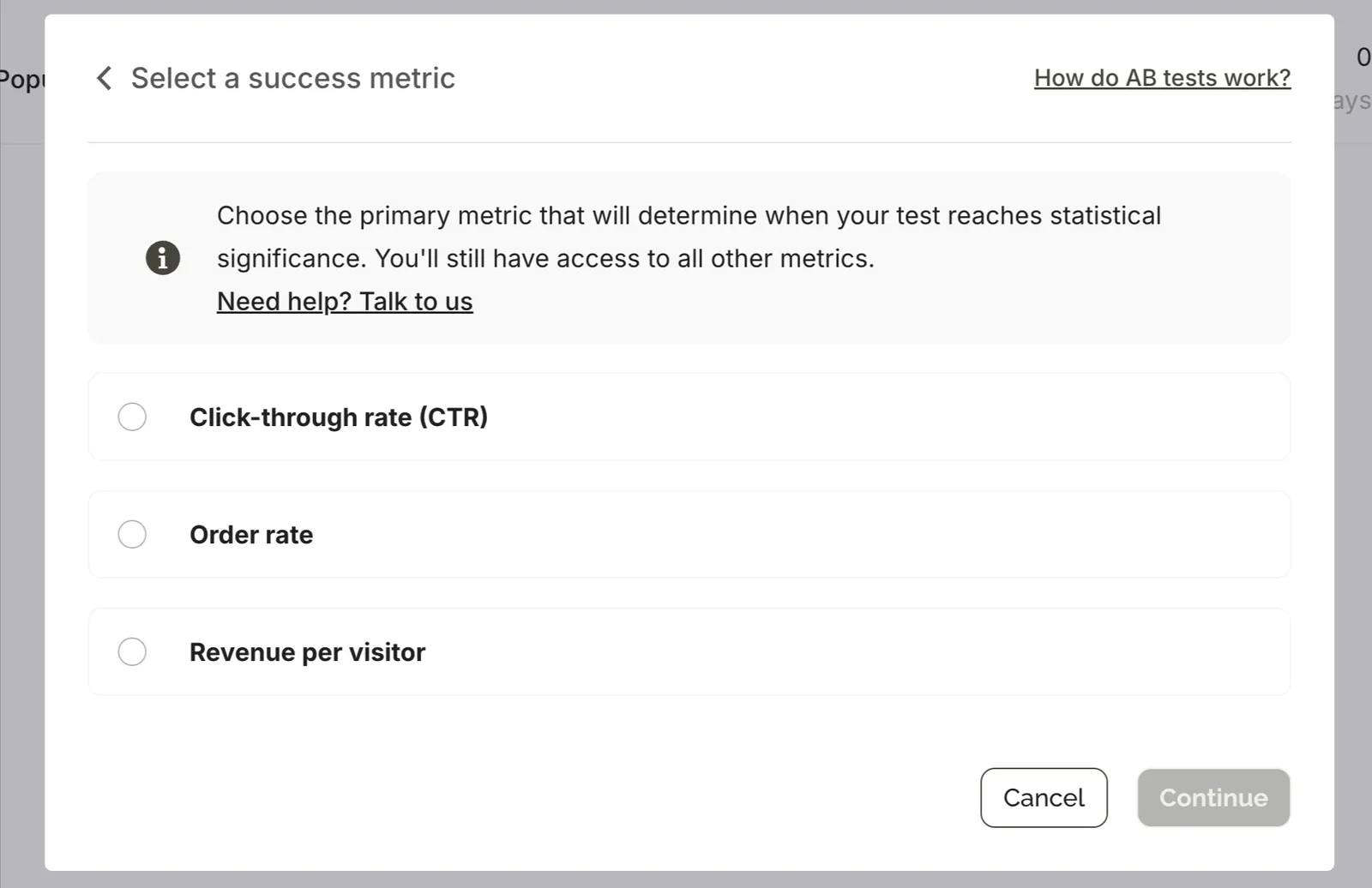 Choosing attributed revenue as the success metric for an onsite A/B test