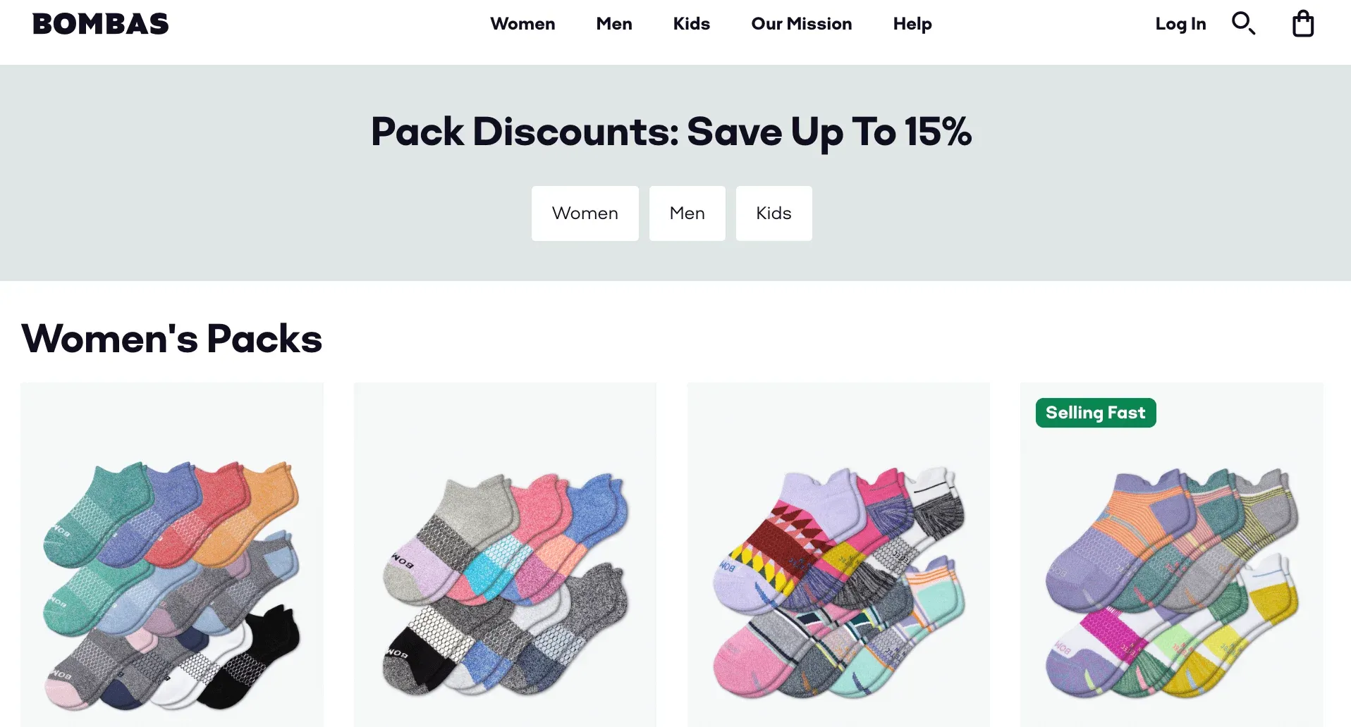 bombas example pack discount