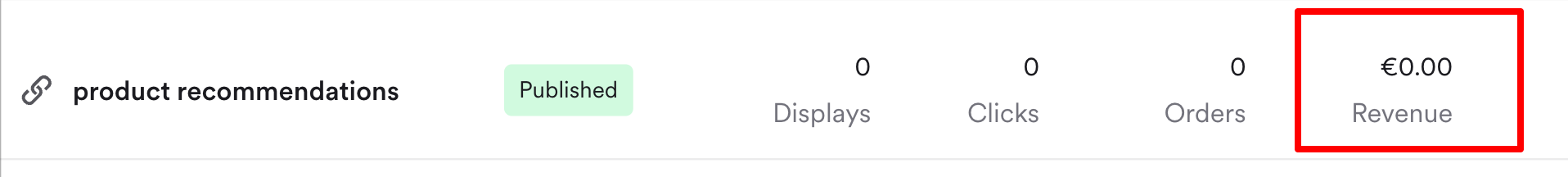 tracking revenue from recommendations